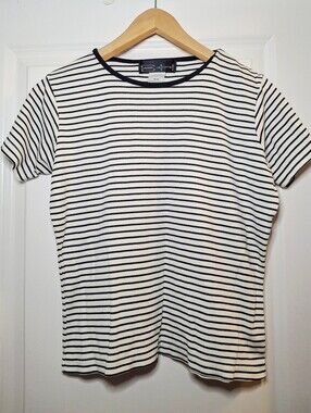 Vintage 90s Daniel Hechter Striped Tee Made in Korea (M)